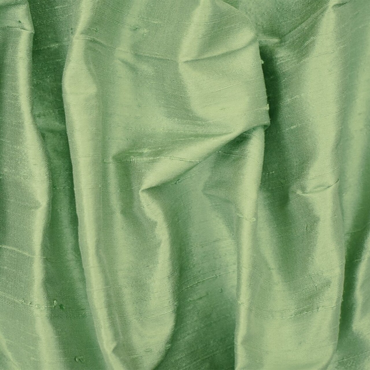 Green-Light Beige Silk Iridescent Dupioni Woven Fabric By the Yard